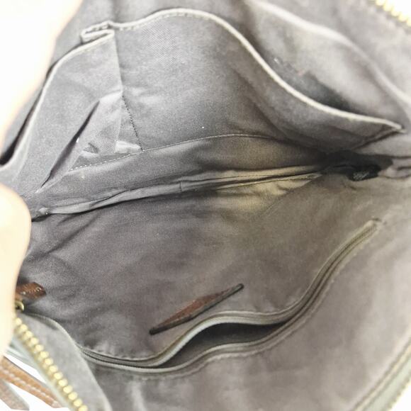 Fossil Pebbled Leather Crossbody Bag Gray Zip Pocket Key Charm Adjustable Strap - Picture 7 of 11